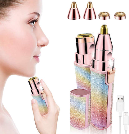 2 In 1 Rechargeable Eyebrow Trimmer & Facial Hair Removal