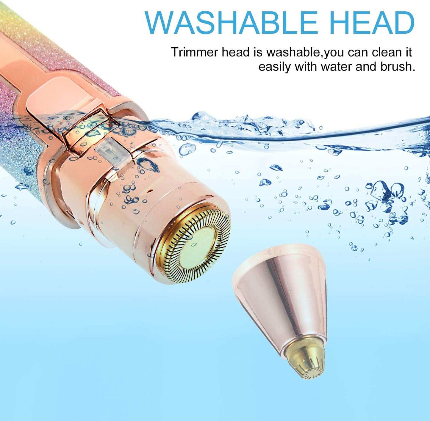 2 In 1 Rechargeable Eyebrow Trimmer & Facial Hair Removal