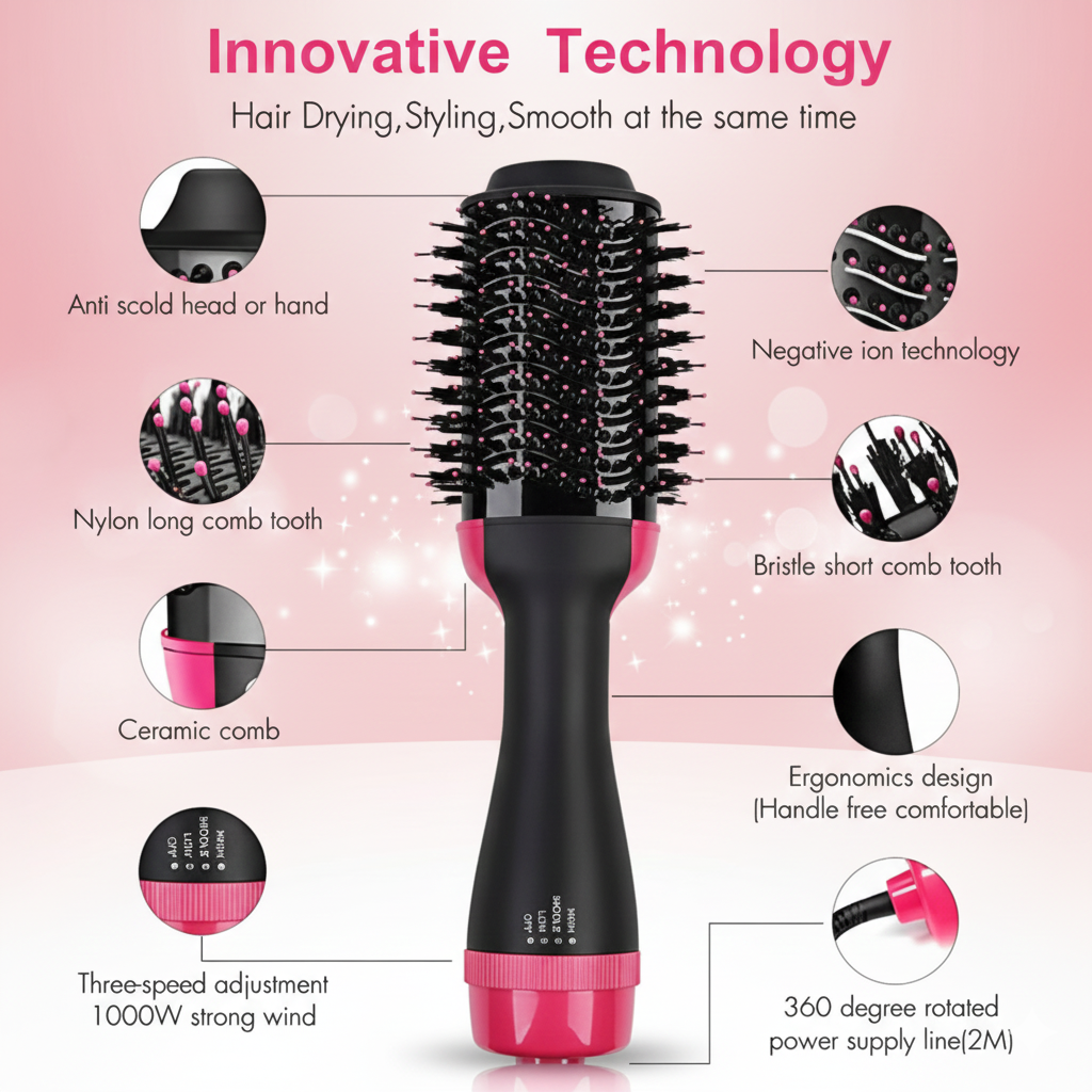 One Step Blow Hair Dryer and Volumizer Brush