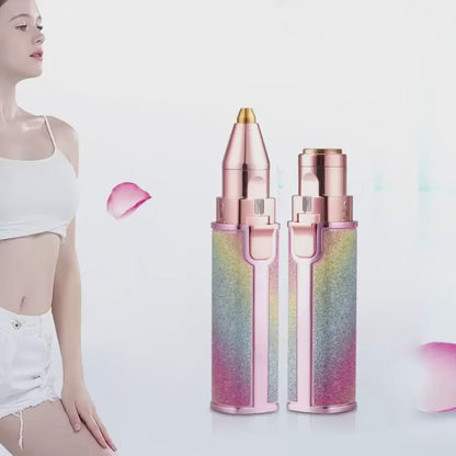 2 In 1 Rechargeable Eyebrow Trimmer & Facial Hair Removal